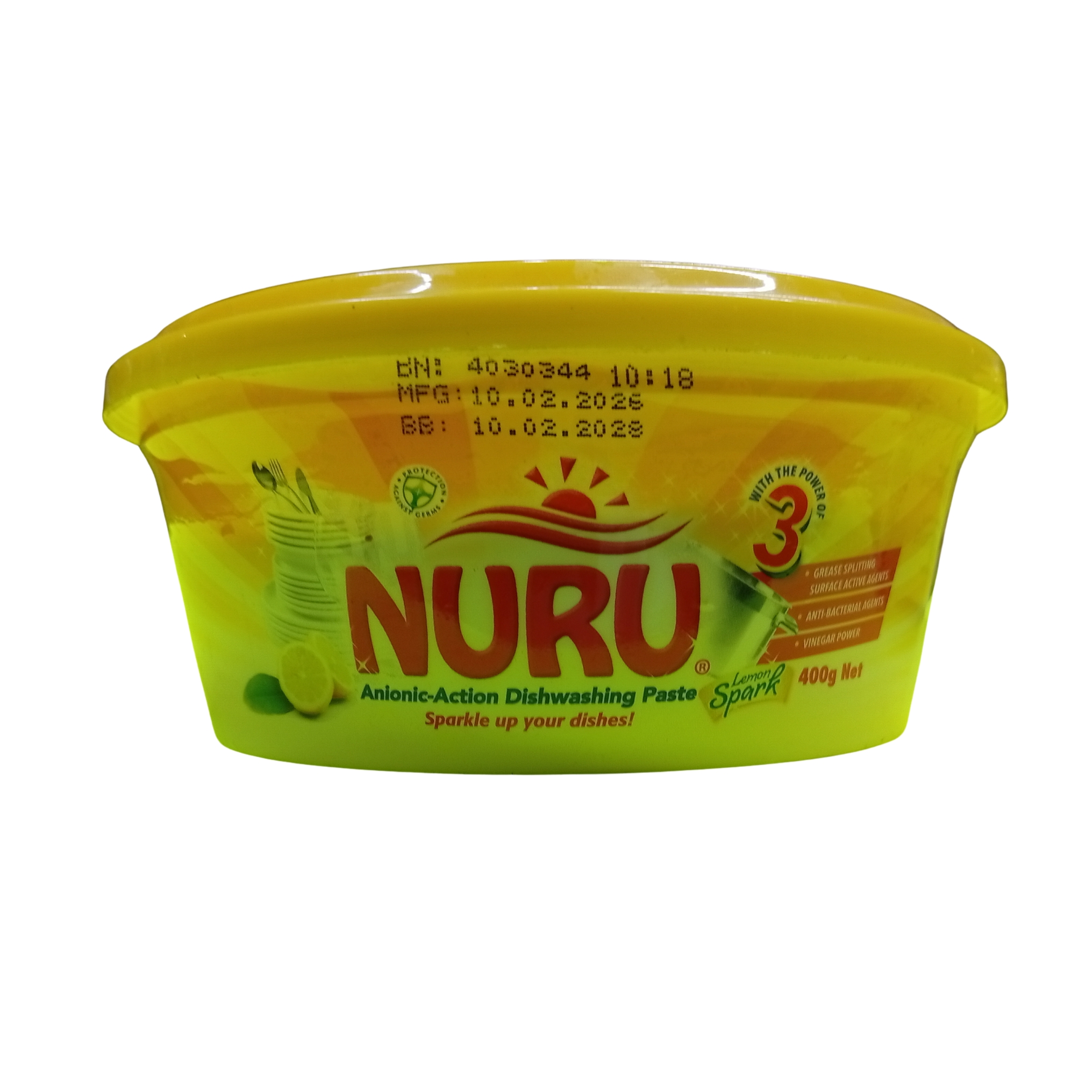 Nuru Lemon Spark Dishwashing Paste 400g